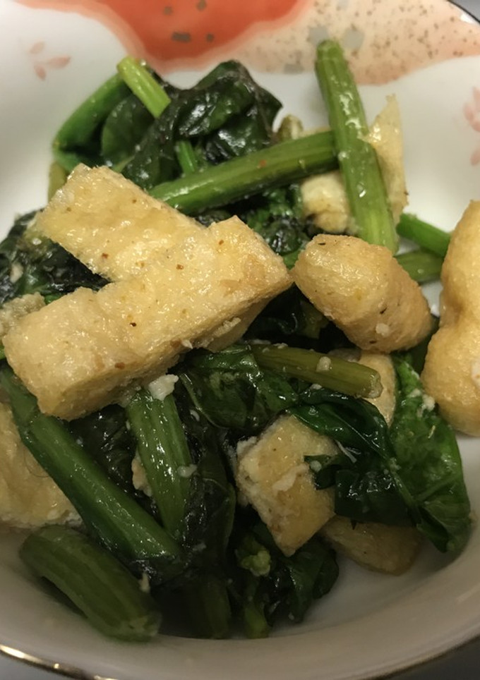 ほうれん草と油揚げのピリ辛マヨ炒め-レシピのメイン写真