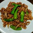 ししとうの豚肉ニンニクポン酢炒め