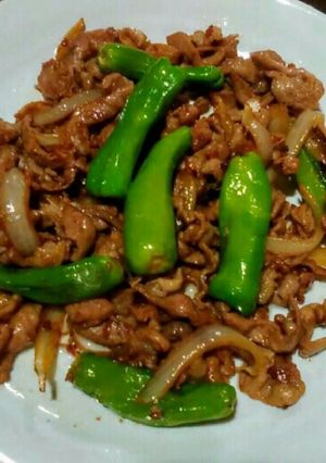 ししとうの豚肉ニンニクポン酢炒め-レシピのメイン写真