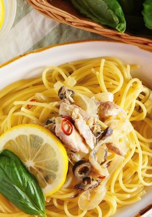 うまみたっぷり！サバとレモンのパスタ-レシピのメイン写真