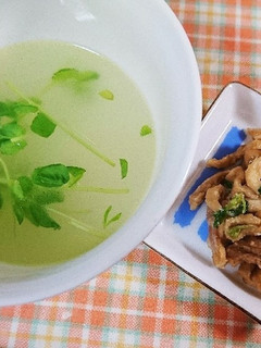 ✾鶏皮で2品✾鶏ガラスープ&鶏皮ポン酢-レシピのメイン写真