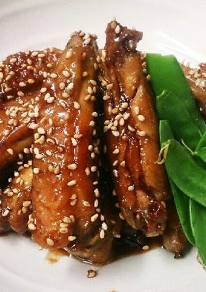 簡単うま甘ダレ❤とり手羽中焼き♪粉なし-レシピのメイン写真