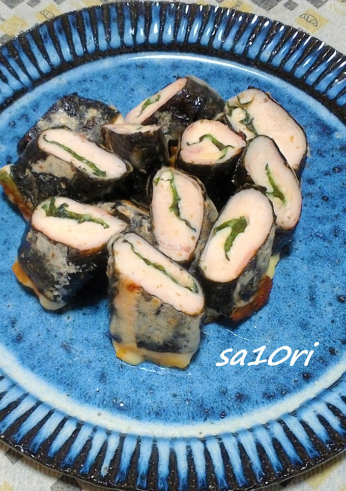 しっとり！ささみのシソチーズ海苔巻き！-レシピのメイン写真