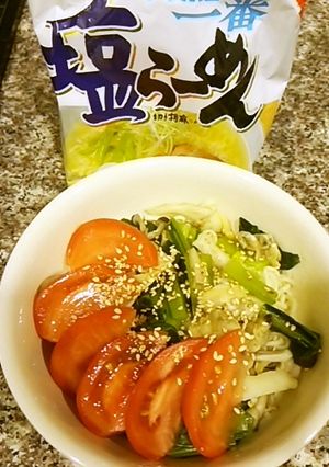 きのこと小松菜とあさりの冷しラーメン-レシピのメイン写真