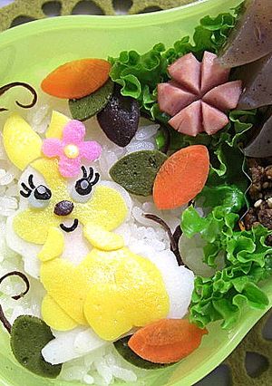 キュートなミスバニー　キャラ弁-レシピのメイン写真