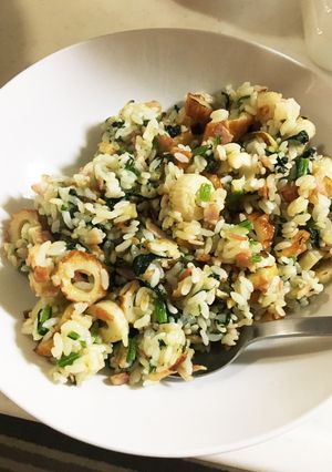 娘もパクパクほうれん草炒飯-レシピのメイン写真