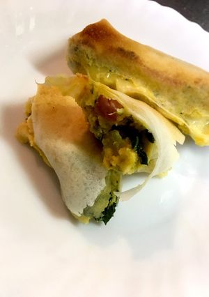 ベーコンとほうれん草の春巻きキッシュ-レシピのメイン写真