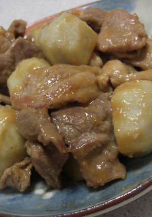 すぐできる☆里芋と豚肉の味噌炒め♪-レシピのメイン写真