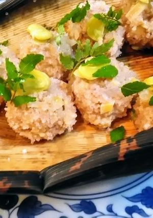 たけのこ焼売と帆立サラダ　プチ贅沢！-レシピのメイン写真