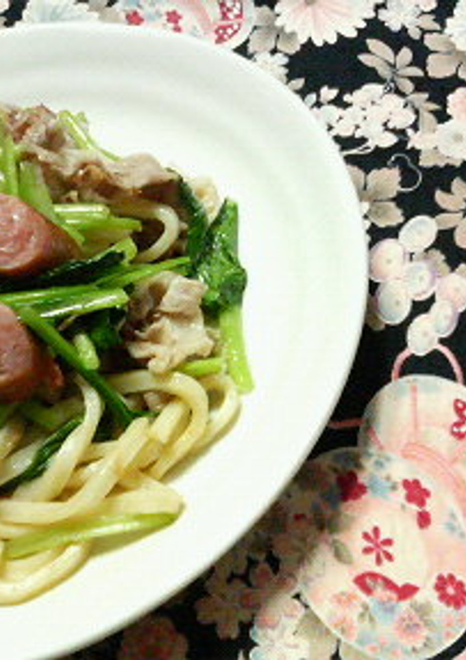 ウィンナーと小松菜の✿和風❀焼きうどん✿-レシピのメイン写真