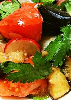 夏野菜とパクチーのマリネ-レシピのメイン写真