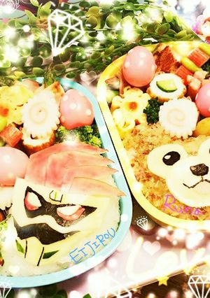 キャラ弁エグゼイド♥ダッフィー簡単手抜き-レシピのメイン写真