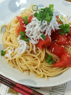 しらすとトマトの和風冷製パスタ-レシピのメイン写真