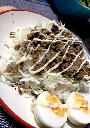 ひき肉乗せご飯-レシピのメイン写真