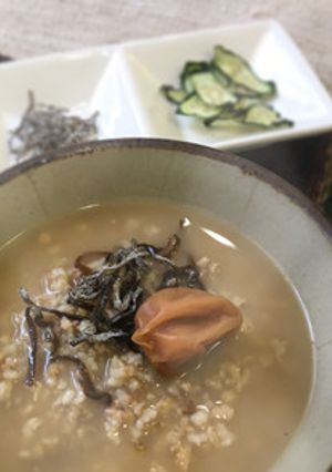 スープジャーで！オーツ麦の茶粥-レシピのメイン写真