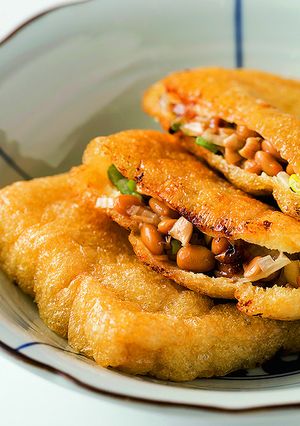 簡単、ヘルシー！納豆ねぎの油あげ包み焼き-レシピのメイン写真