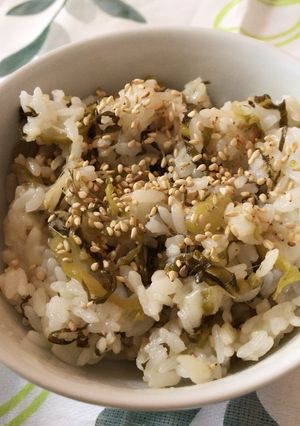 簡単すぎる♪高菜とチーズの混ぜごはん-レシピのメイン写真