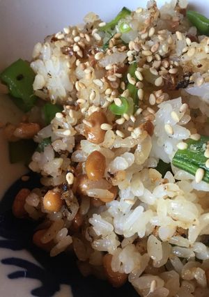 納豆とさやえんどうのチャーハン-レシピのメイン写真