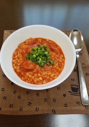 野菜ジュースで簡単もち麦ミネストローネ-レシピのメイン写真