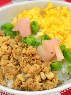 卵とツナそぼろの三色ごはん-レシピのメイン写真