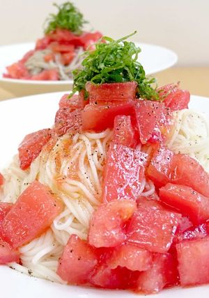 簡単!トマトとそうめんのカッペリーニ風-レシピのメイン写真
