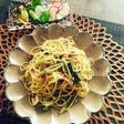 季節の山菜!フキと塩辛のクリームパスタ
