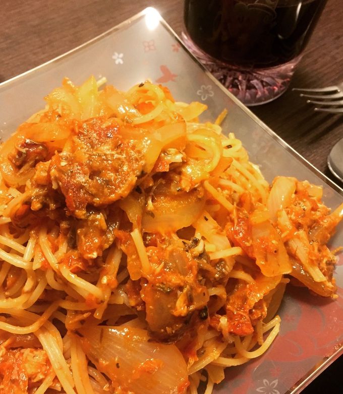 節約！鯖缶を使ったトマトパスタ-レシピのメイン写真
