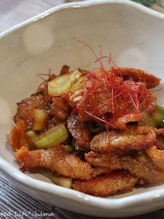 鶏皮の甘辛炒め-レシピのメイン写真
