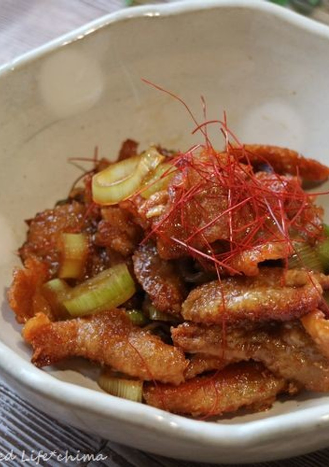 鶏皮の甘辛炒め-レシピのメイン写真