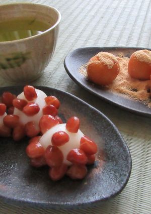 和菓子～白玉だんごの金時豆あんと安倍川餅-レシピのメイン写真