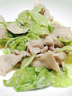 レタスと豚肉のオイマヨ炒め-レシピのメイン写真