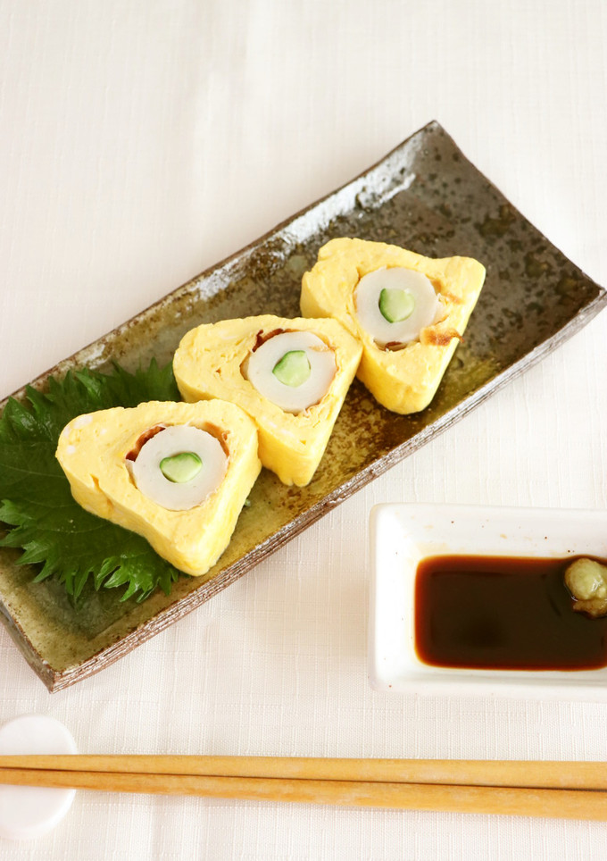 おつまみ、お弁当に　三角たまご焼き-レシピのメイン写真