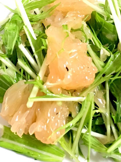 水菜とグレープフルーツのさっぱりサラダ☆-レシピのメイン写真