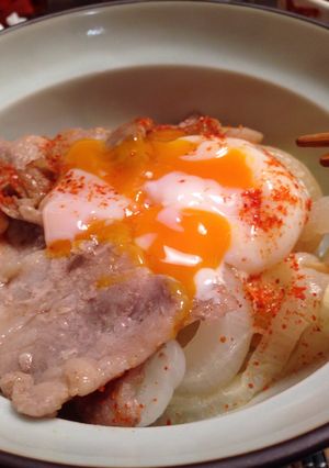 豚バラ塩麹丼-レシピのメイン写真