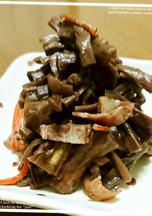 乾燥芋がらとベーコンの炒め煮-レシピのメイン写真