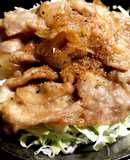 豚ロース肉 薄切りでしょうが焼き丼