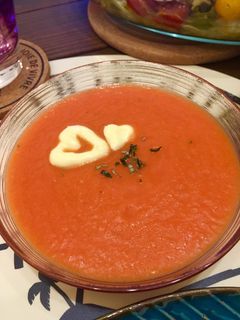 トマト缶&玉ねぎの冷凍マヨデコ冷製スープ-レシピのメイン写真