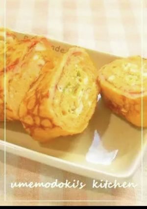 カニカマと葱の「だし巻き卵」-レシピのメイン写真