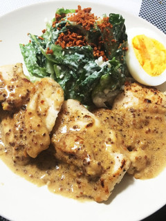 鶏胸肉のソテー マスタードクリームソース-レシピのメイン写真
