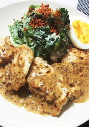 鶏胸肉のソテー マスタードクリームソース-レシピのメイン写真