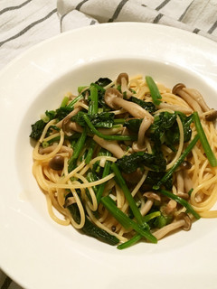 ほうれん草としめじの和パスタ-レシピのメイン写真