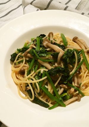 ほうれん草としめじの和パスタ-レシピのメイン写真