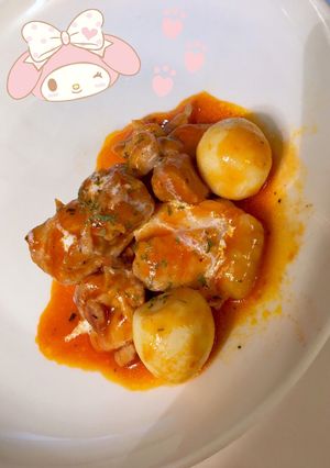 鶏肉のガーリックトマト炒め-レシピのメイン写真