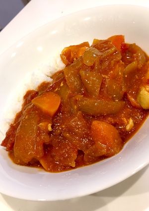 バーミュキュラで簡単トマトチキンカレー-レシピのメイン写真