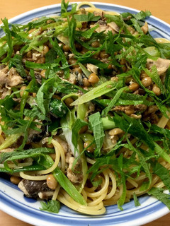 男飯 ネバネバしない鯖缶と納豆のパスタ-レシピのメイン写真