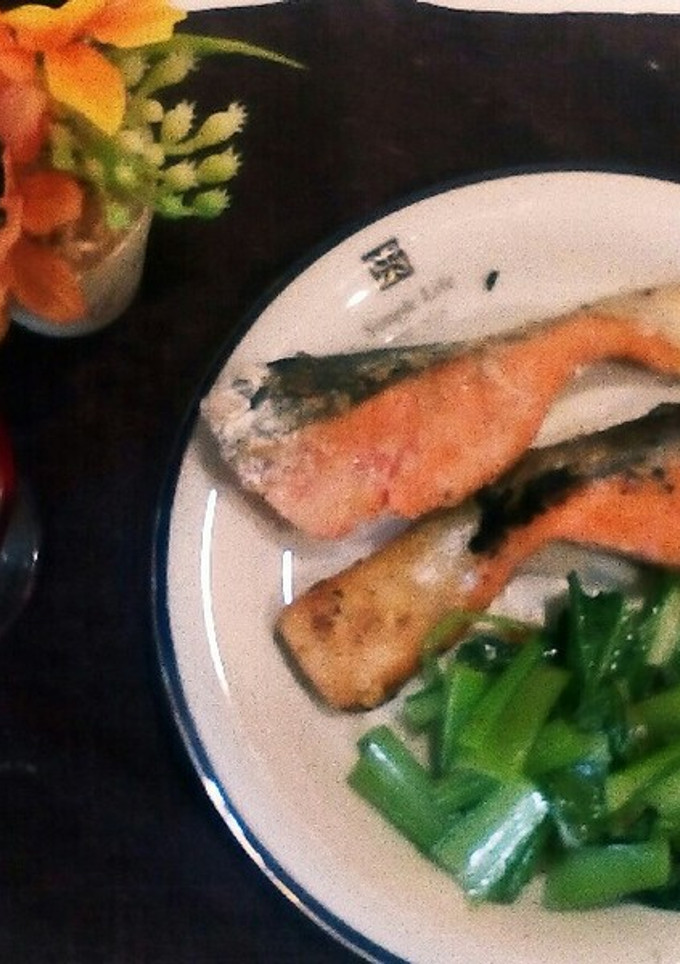 銀鮭のムニエル　小松菜炒め添え-レシピのメイン写真