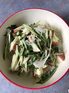水菜とりんごのさっぱりサラダ-レシピのメイン写真