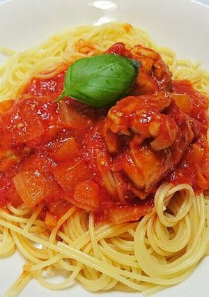 チキンソテーのトマトパスタ-レシピのメイン写真
