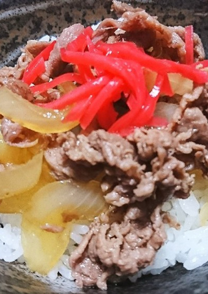 牛丼（めんつゆ塩分控えめ)-レシピのメイン写真