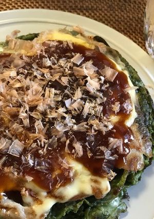 スピルリナお好み焼き-レシピのメイン写真